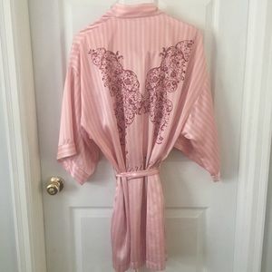 Victoria’s secret pink silk bath robe